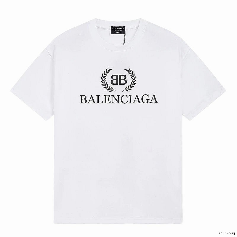 Balenciaga Printed Simple White T-shirt