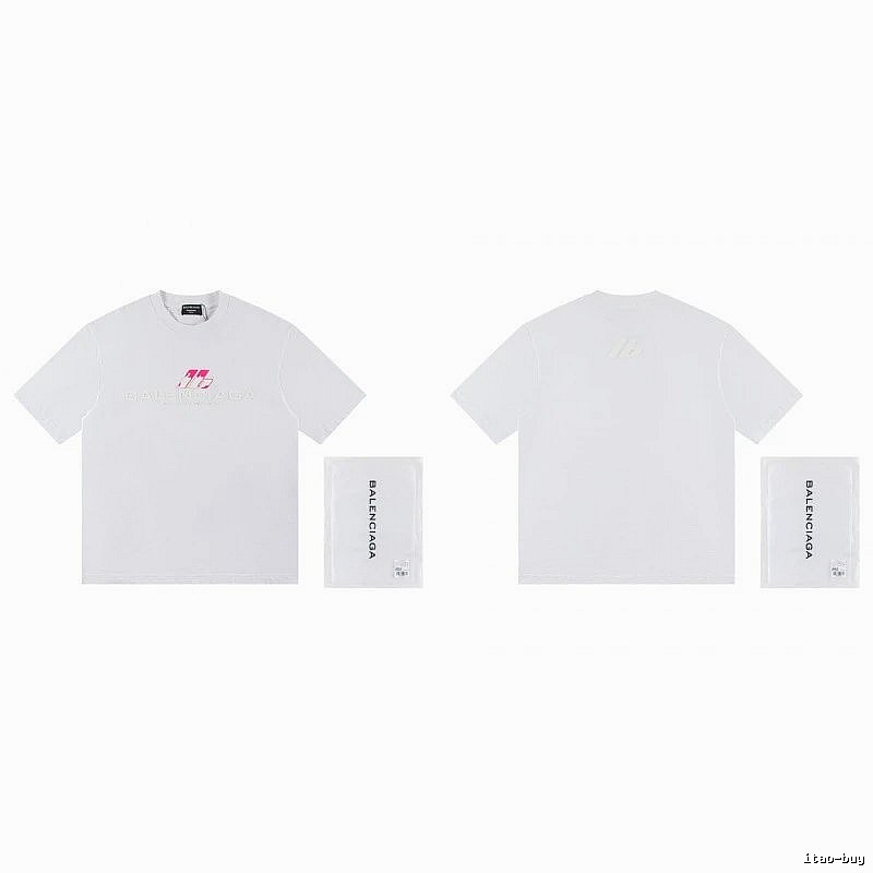 Balenciaga Printed Streetwear-style White T-Shirt