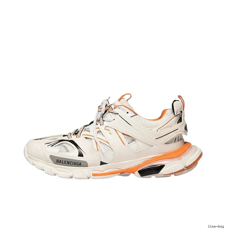 Balenciaga retro white-orange sports shoes