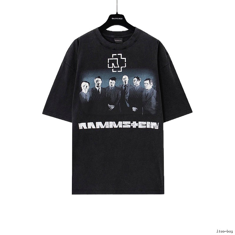Balenciaga Rock Style Black T-shirt