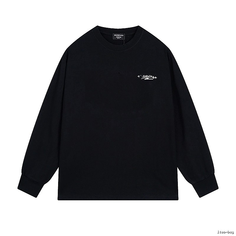 Balenciaga simple style black long-sleeved shirt