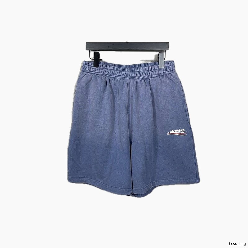 Balenciaga simple-style blue shorts
