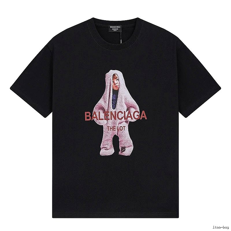 Balenciaga's childlike black T-shirt.