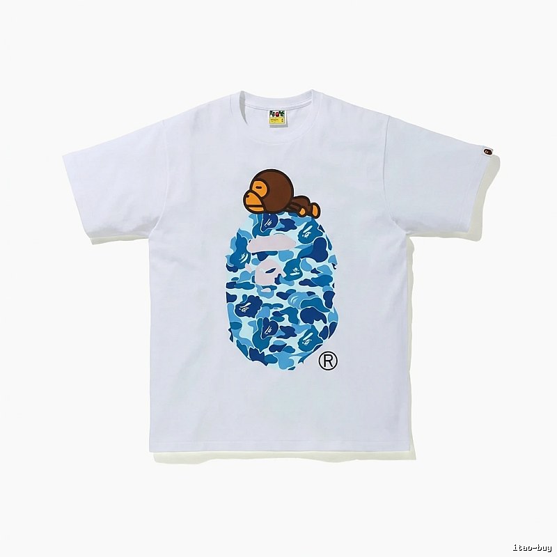 Bape Ape Camouflage Style White T-shirt