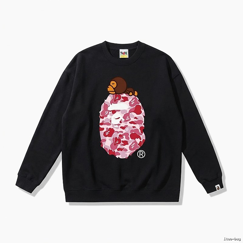 Bape Ape Head Camouflage Style Black Sweatshirt