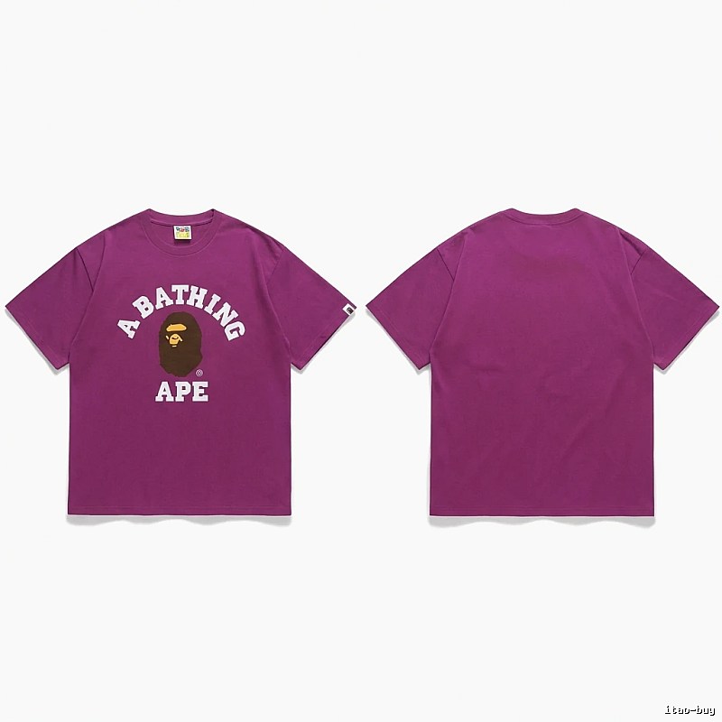 Bape Ape Head Purple Trendy T-shirt