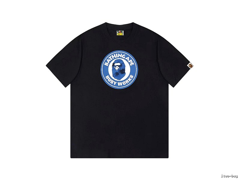Bape Blue Label Trendy Cool Black T-shirt