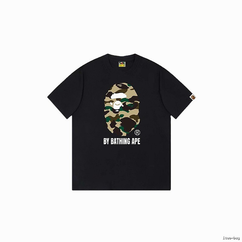 Bape camouflage style black T-shirt