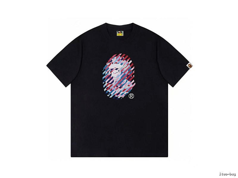 Bape camouflage style black T-shirt