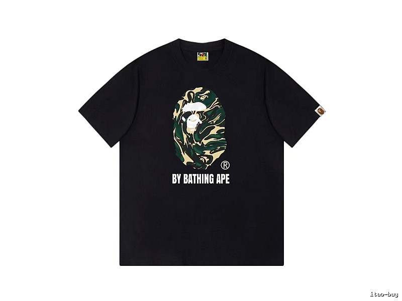Bape camouflage style black T-shirt