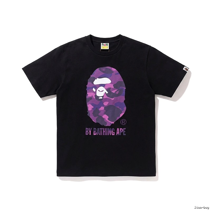 Bape camouflage-style black T-shirt
