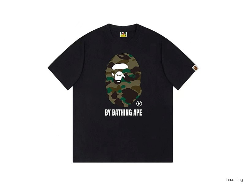 Bape camouflage style black T-shirt