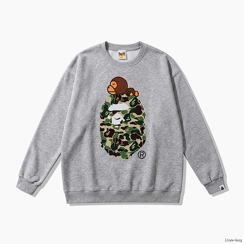 Bape camouflage style grey sweatshirt