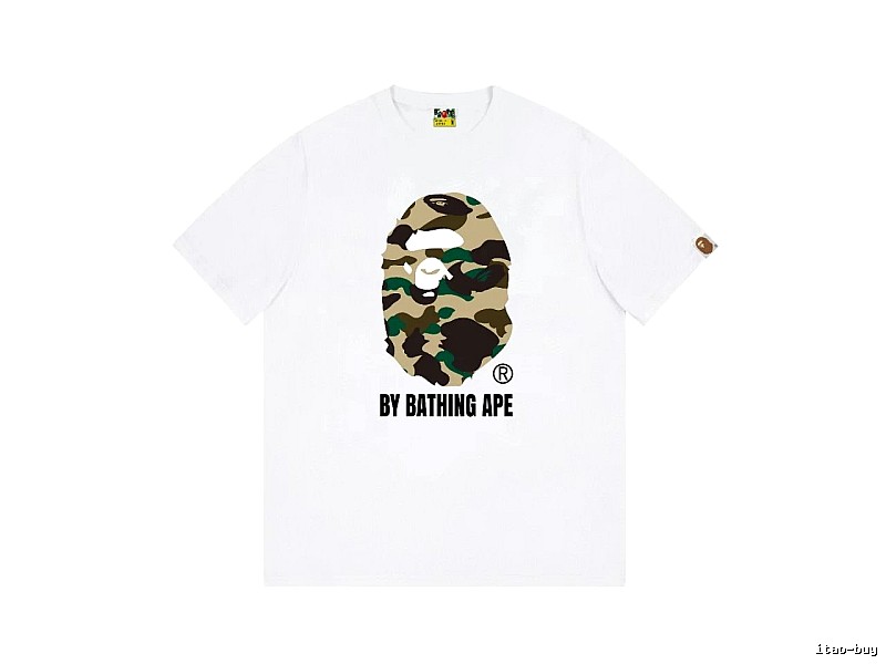Bape camouflage style white T-shirt