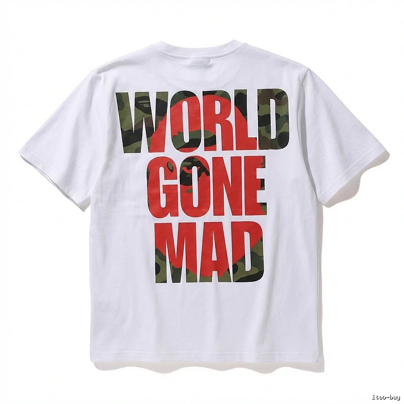 Bape camouflage style white T-shirt