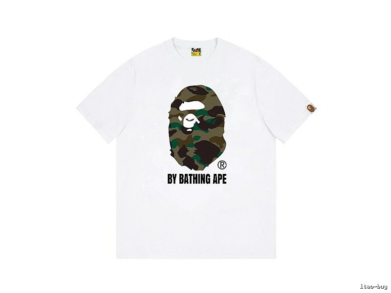 Bape camouflage-style white T-shirt