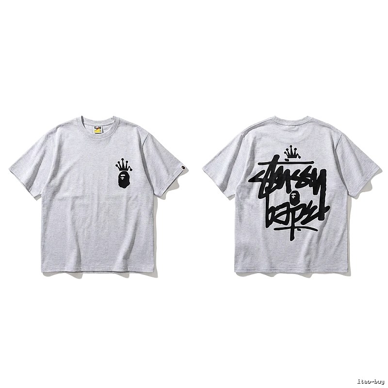 Bape Crown Trendy and Cool Style White T-shirt