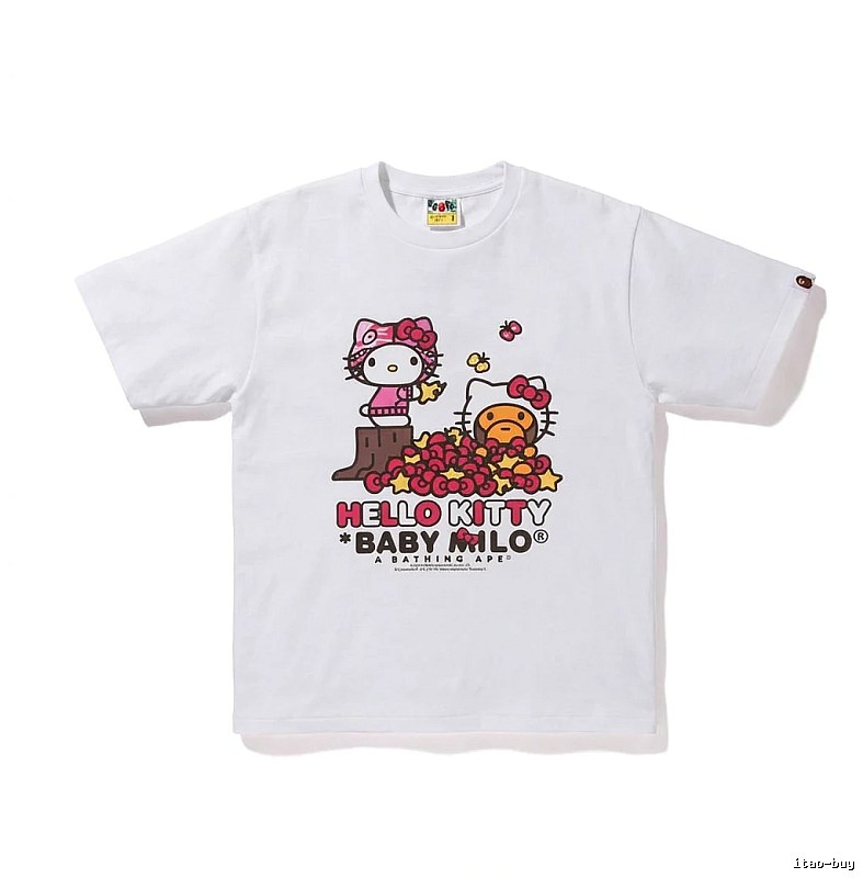 Bape Hello Kitty Co-branded White T-shirt