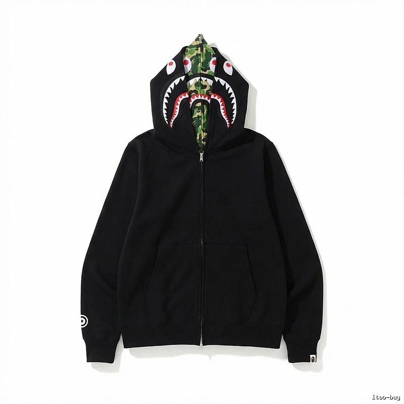 Bape Shark Camouflage Style Black Sweatshirt
