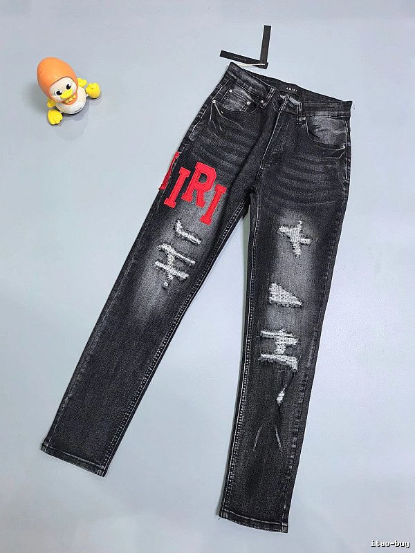 Black Distressed Cross Jeans - Chrome Hearts Travel