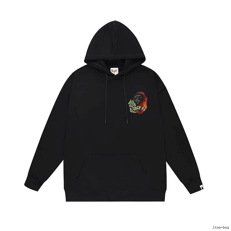 Black hoodie with Bape ape head print