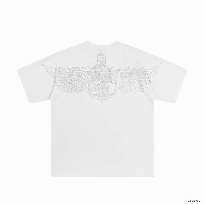 BOY Wing Print Street Style White T-Shirt