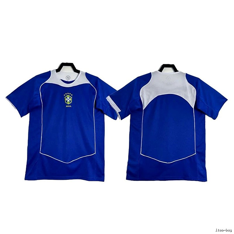 Brazil Classic Soccer jersey Blue Brazil Football for Daily Styling