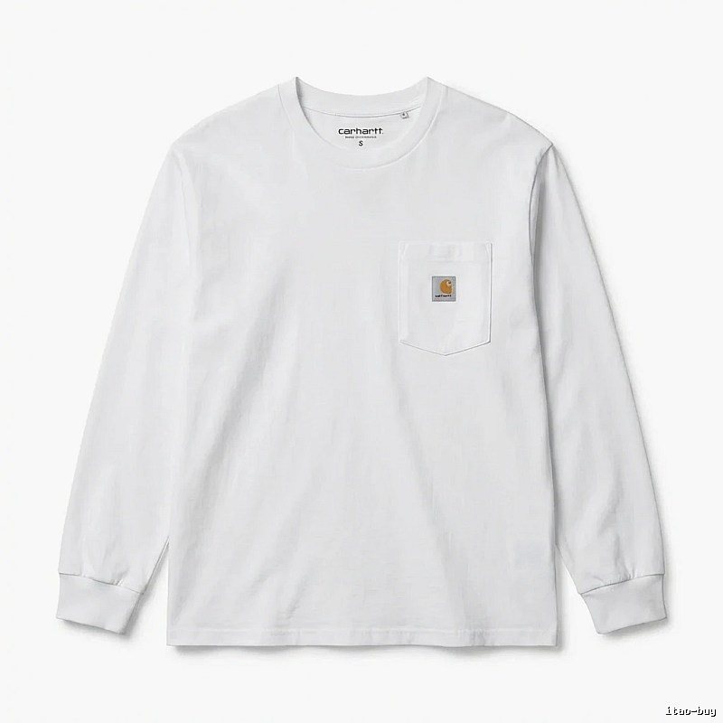Carhartt minimalist style white long-sleeve