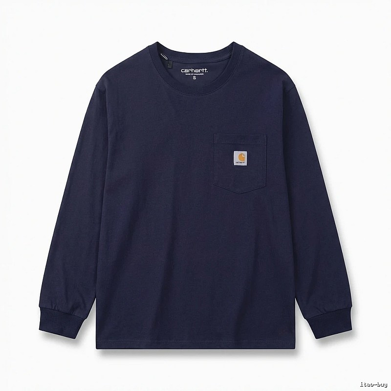 Carhartt simple and casual style navy long-sleeve