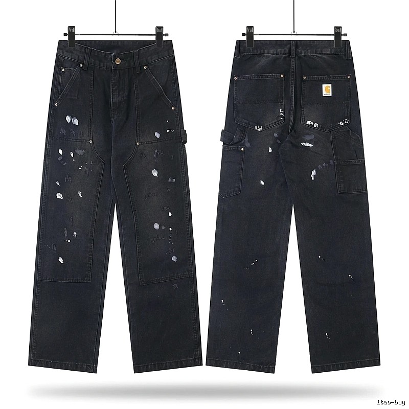 Carhartt workwear style black jeans