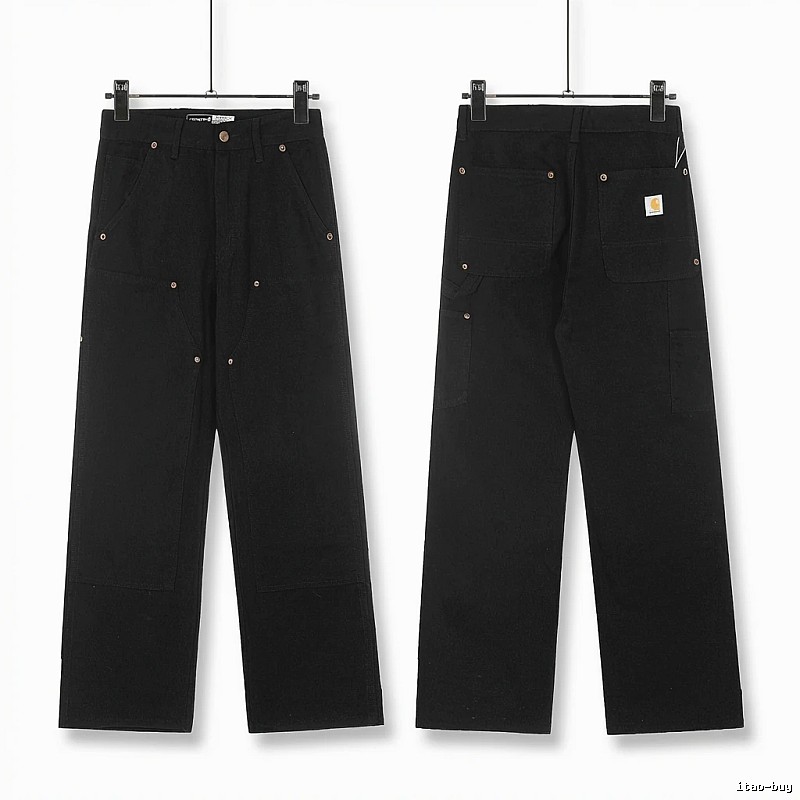 Carhartt workwear style black long trousers