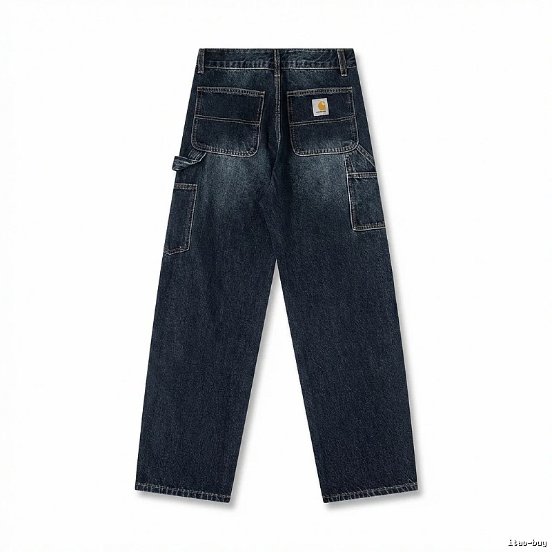 Carhartt workwear style dark denim jeans
