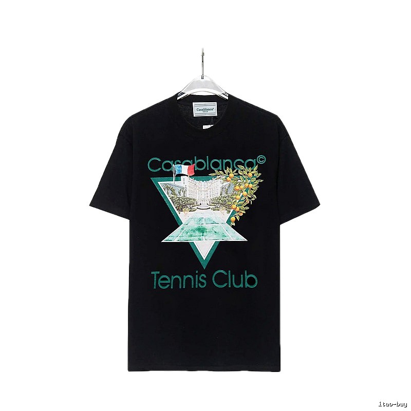 Casablanca - printed casual - style black T - shirt