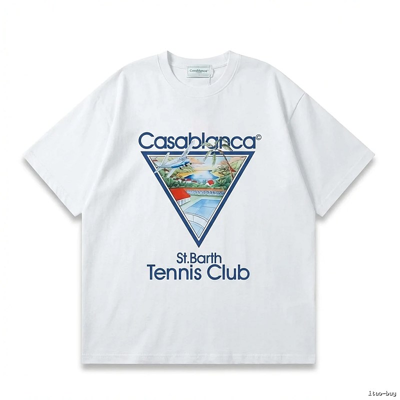 Casablanca Printed Casual White T-shirt