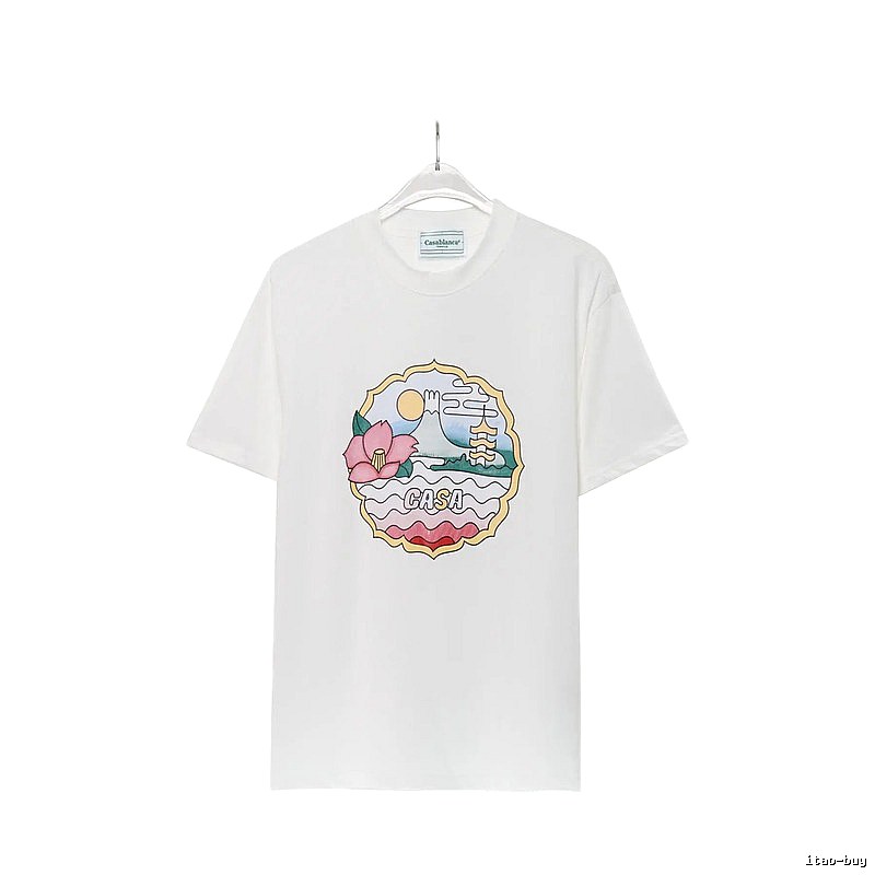 Casablanca - printed Japanese - style white T - shirt