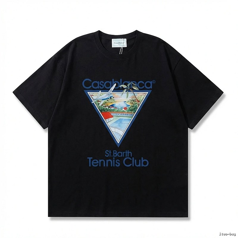 Casablanca triangle - printed black T - shirt