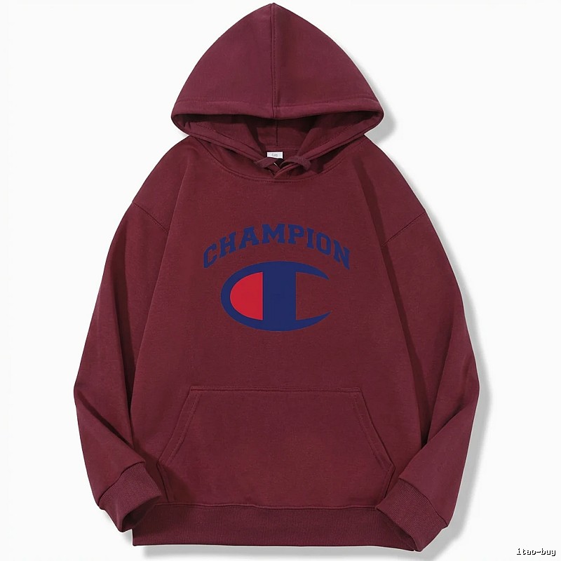 Champion classic burgundy hooded sweatshirt