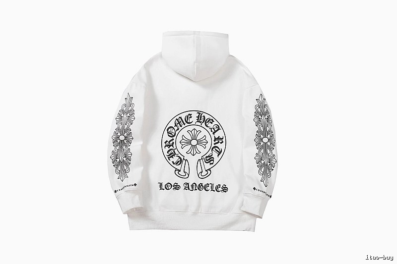 Chrome Hearts 2088-26 White Cross Graphic Hoodie Weekend Wear