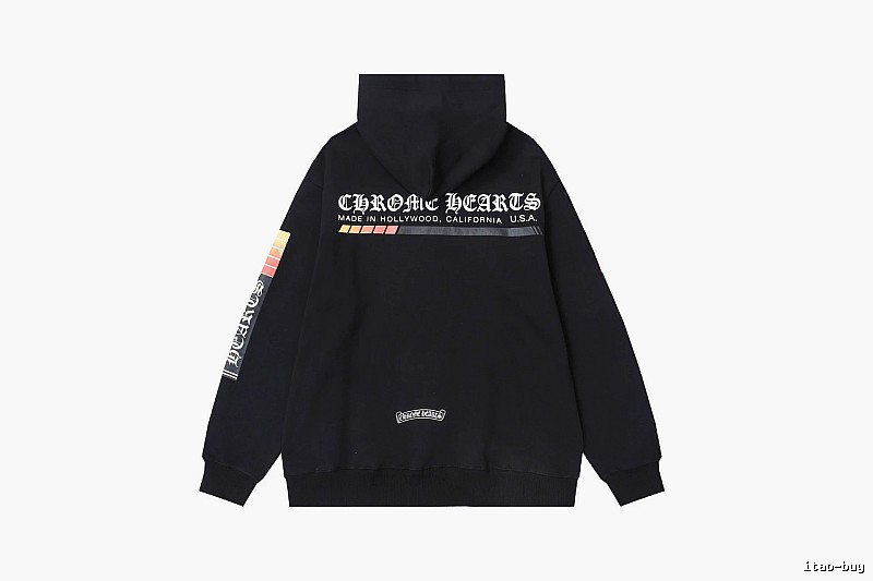 Chrome Hearts 2089-36 Black Cross Graphic Hoodie Poolside Style
