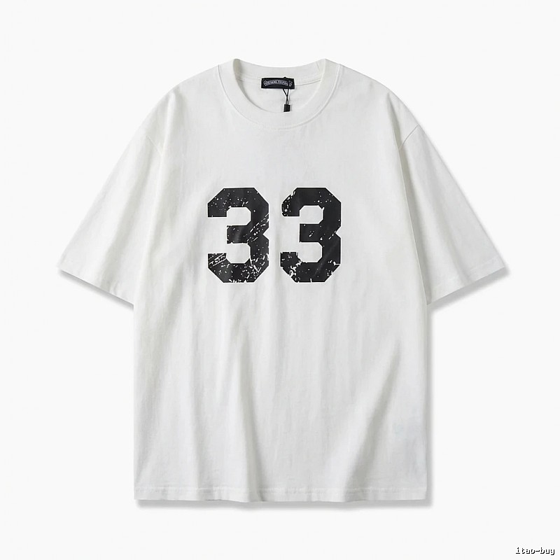 Chrome Hearts American-style digital wind white T-shirt