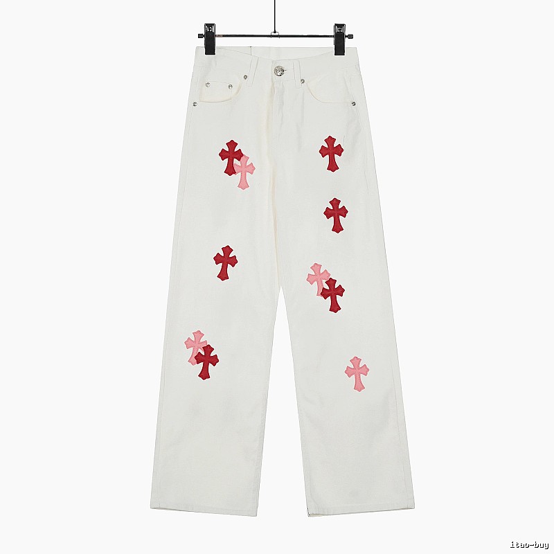 Chrome Hearts Casual Graphic jeans Light Denim Jeans for Streetwear Looks