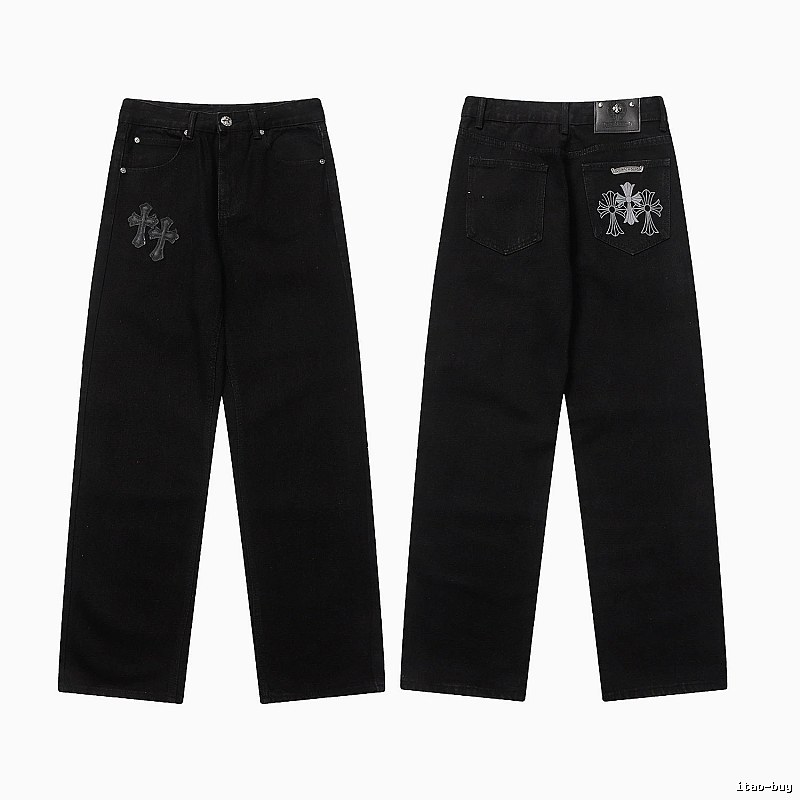 Chrome Hearts Classic Graphic jeans Light Denim Jeans with Travel-Friendly Style
