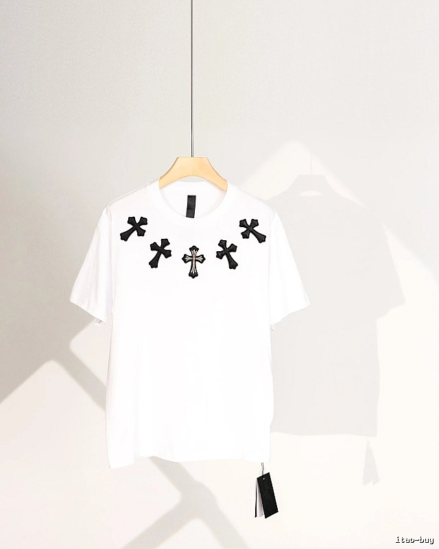 Chrome Hearts Cross Street Style White T-Shirt