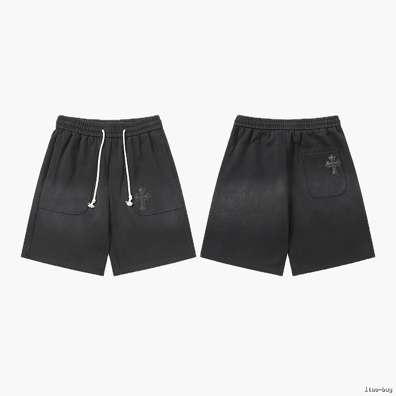 Chrome Hearts Cross Streetwear Brand Black Shorts