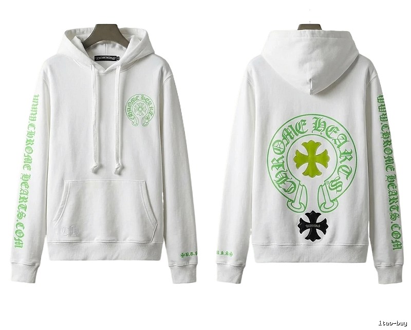 Chrome Hearts Cross Trend Brand White Sweatshirt