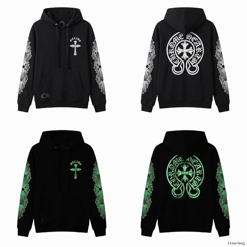 Chrome Hearts Glow-in-the-Dark Cross Streetwear Sweatshirt