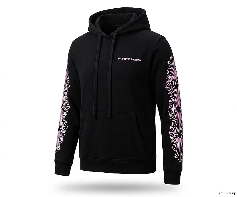 Chrome Hearts Gothic Style Black Hoodie