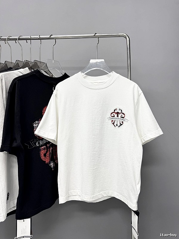 Chrome Hearts Patchwork Cross Street Style White T-Shirt