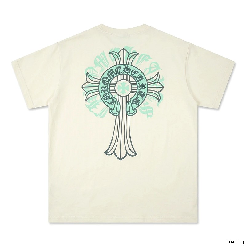 Chrome Hearts retro-style beige T-shirt