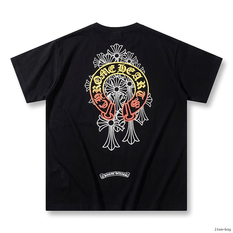 Chrome Hearts Retro Style Black T-shirt